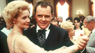 PHOTO: Anthony Hopkins, playing the title role in Oliver Stone's "Nixon," dances with actress Joan Allen, who plays former first lady Pat Nixon, in a scene from the film.