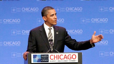 PHOTO: President Barack Obama speaks at a news conference at the NATO Summit in Chicago, May 21, 2012.