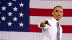 PHOTO: Barack Obama speaks at Ellicott Dredges during the president's second 