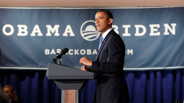 PHOTO: President Barack Obama speaks at a fundraiser hosted by singer Ricky Martin and the LGBT Leadership Council at the Rubin Museum of Art, May 14, 2012, in New York.
