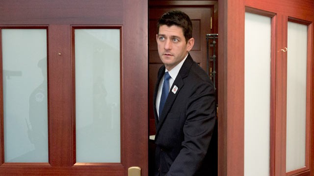 PHOTO: House Budget Committee Chairman Rep. Paul Ryan leaves a Republican caucus on Capitol Hill in Washington, Jan. 1, 2013.
