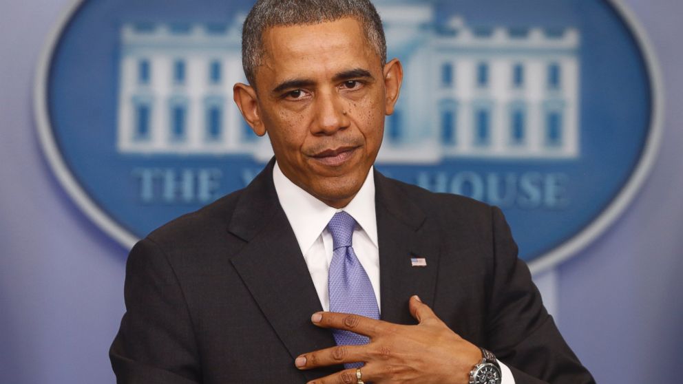 PHOTO: President Barack Obama speaks about his signature health care law on Nov. 14, 2013, in the Brady Press Briefing Room of the White House in Washington.