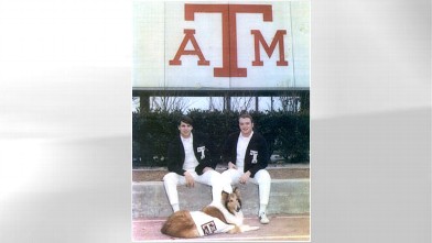 PHOTO: Texas Governor Rick Perry was selected as a yell leader at Texas A&M University in College Station, Texas during his senior year of college. The all-male yell leader squad cheers at all Aggie football games.