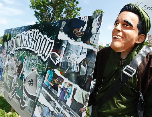 Protesters Use Cornfield as Canvas