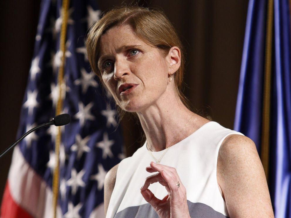 PHOTO: Samantha Power, the U.S. Ambassador to the United Nations, speaks in Kiev, Ukraine, June 11, 2015.