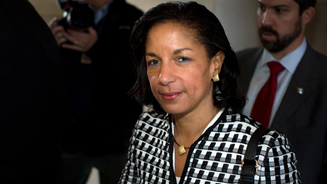 PHOTO: UN Ambassador Susan Rice leaves a meeting on Capitol Hill in Washington, Nov. 28, 2012, about the Benghazi terrorist attack.