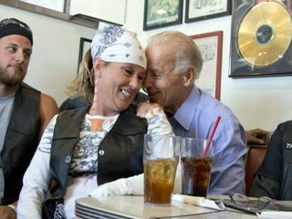 Watch: Cozy Moments Along the Campaign Trail: Bikers, Bear Hugs