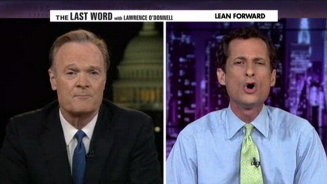 VIDEO: Anthony Weiner angrily reacts to MSNBC host Lawrence O?Donnells questions.
