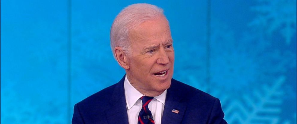 PHOTO: Former Vice President Joe Biden appears on "The View," Dec. 13, 2017.