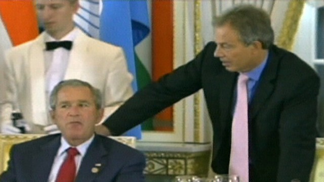 VIDEO: President Bush uses an expletive while talking to Tony Blair at G-8 Summit. 
