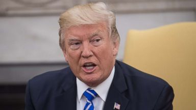 PHOTO: President Donald Trump speaks before a meeting with congressional leadership in the Oval Office at the White House in Washington, D.C., Sept. 6, 2017. 