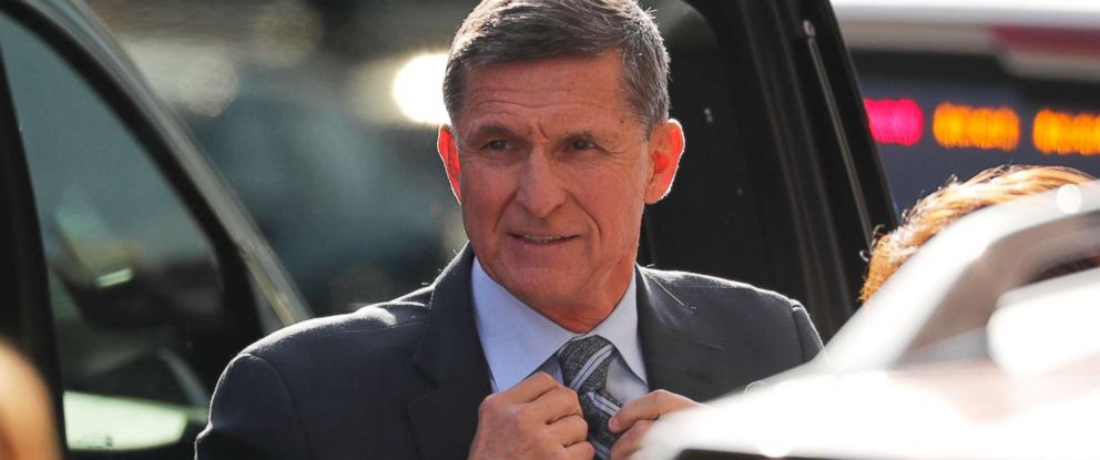 PHOTO: Former U.S. National Security Adviser Michael Flynn arrives for a plea hearing at U.S. District Court, December 1, 2017.