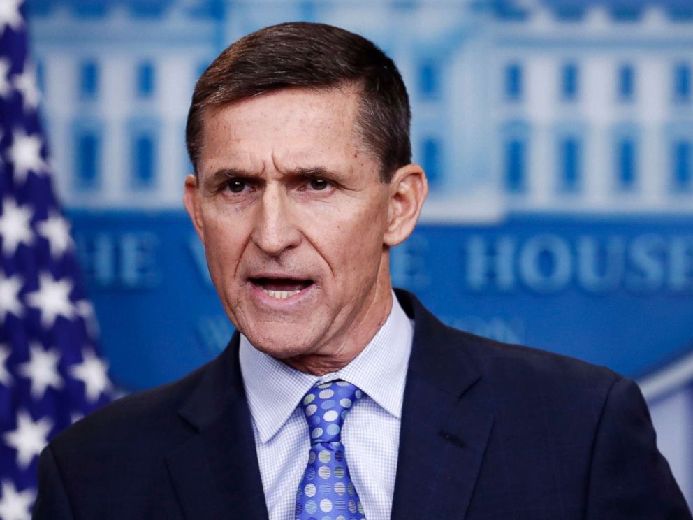 PHOTO: Former National Security Adviser Michael Flynn during the daily news briefing at the White House, Feb. 1, 2017, in Washington, D.C.