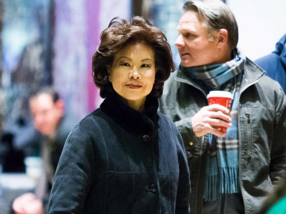 PHOTO: Former U.S. Secretary of Labor Elaine Chao arrives at Trump Tower on another day of meetings scheduled with President-elect Donald Trump on Nov. 21, 2016 in New York.