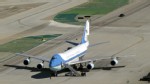PHOTO: Air Force One sits on the tarmac as seen from the air prior to US President Barack Obama departing Los Angeles International Airport in Los Angeles, California, Feb. 16, 2012.