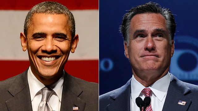 PHOTO: Barack Obama and Mitt Romney