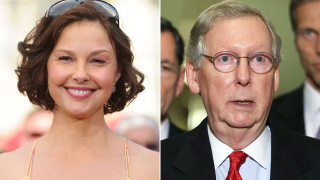 PHOTO: Senate Minority Leader Mitch McConnell will run an ad in Kentucky, 20 months before elections, targeting women voters and celebrity and possible Senate Candidate, Ashley Judd.