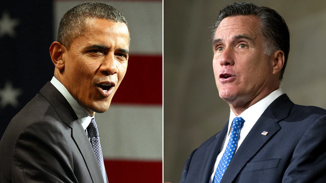 PHOTO: President Barack Obama, left, and Presidential hopeful Mitt Romney are shown in these file photos.