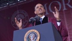 PHOTO: President Barack Obama delivers the commencement address during a ceremony at Morehouse College on May 19, 2013 in Atlanta.
