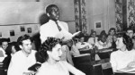 PHOTO: Black student recites lesson in class