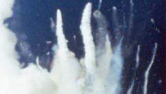 PHOTO: The space shuttle Challenger (STS-51L) explodes 73 seconds after take-off from the Kennedy Space Center, Florida, claiming the lives of its seven crew members, Jan. 28, 1986.