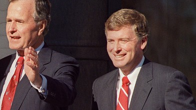 PHOTO: Dan Quayle and George H.W. Bush.