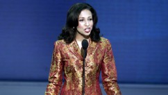PHOTO: Former Miss America Erika Harold speaks at Madison Square Garden, the site of the Republican National Convention, August 2004, in New York City.