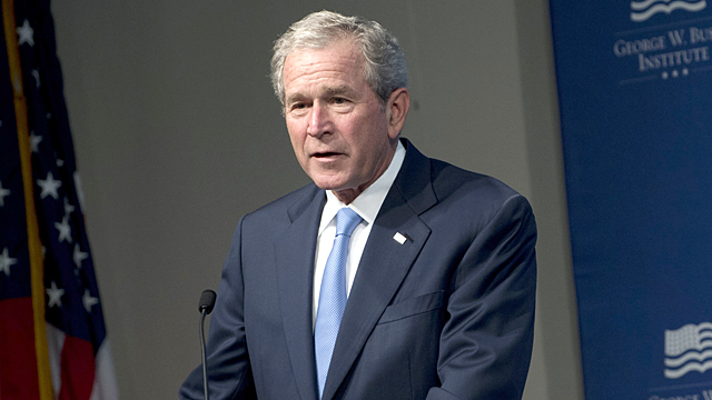 PHOTO: Former President George W. Bush speaks during an event hosted by the George W. Bush Presidential Center in Washington, DC, May 15, 2012.