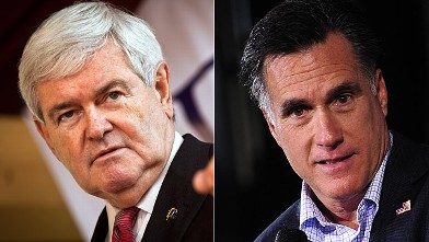 PHOTO: Gingrich and Romney