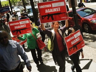Outside DC, Gun Debate Rolls On