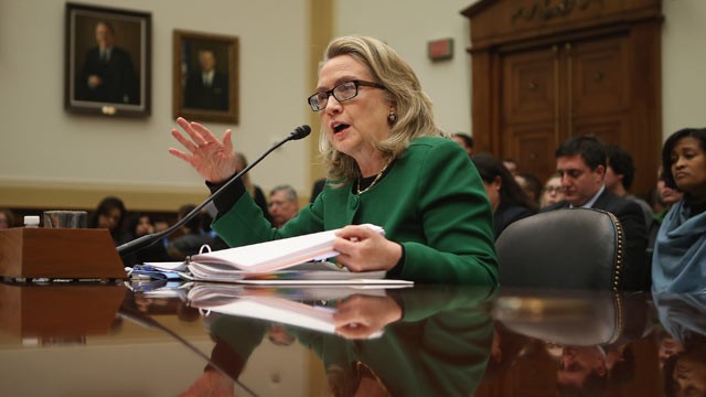 PHOTO: U.S. Secretary of State Hillary Clinton testifies before the House Foreign Affairs Committee on Capitol Hill, January 23, 2013 in Washington, DC.