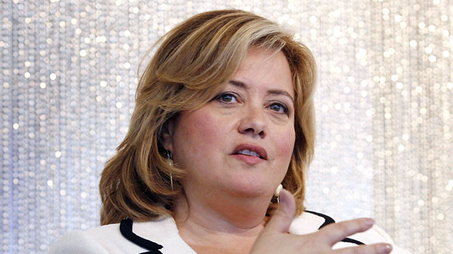 PHOTO: Political Director and Editor- at -Large of the Huffington Post.com, Hilary B. Rosen speaks during the Election Effect Panel Discussion at MTV Networks Offices on October 14, 2008 in New York City. n ***