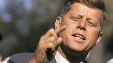 PHOTO: Senator John F. Kennedy of Mass., delivers a campaign speech, Oct. 25, 1960 in St. Charles, Illinois.