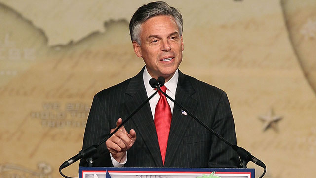 PHOTO: Jon Huntsman speaks at the Conservative Political Action Conference (CPAC), at the Orange County Convention Center, on September 23, 2011 in Orlando, Florida.