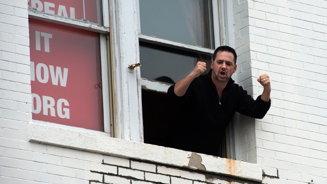 PHOTO: Larry Ward yells