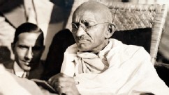 PHOTO: Mahatma Gandhi on board the SS Rajputanaa­, 1931.