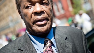 PHOTO: Former DC Mayor Marion Barry leaves is shown at the Howard Theater, May 29, 2012 in Washington.