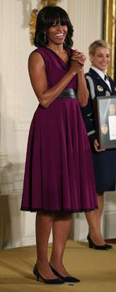 Michelle Dons Red