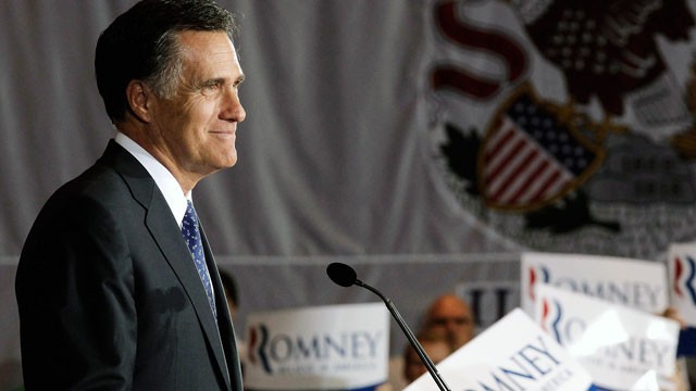 PHOTO: Mitt Romney addresses his supporters during an Illinois GOP primary victory party at the Renaissance Schaumburg Convention Center Hotel March 20, 2012 in Schaumburg, Illinois.