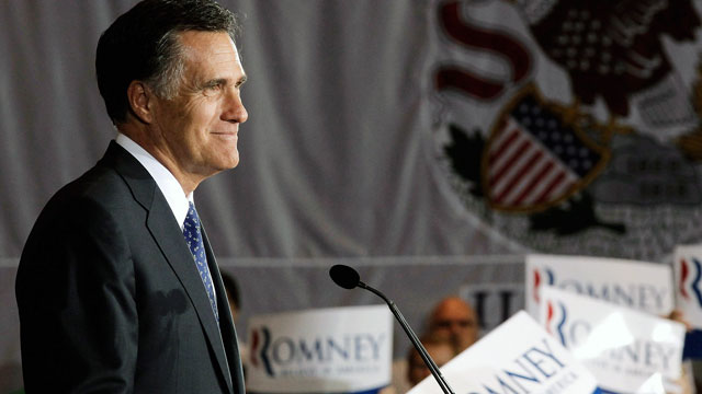 PHOTO: Mitt Romney addresses his supporters during an Illinois GOP primary victory party at the Renaissance Schaumburg Convention Center Hotel March 20, 2012 in Schaumburg, Illinois.