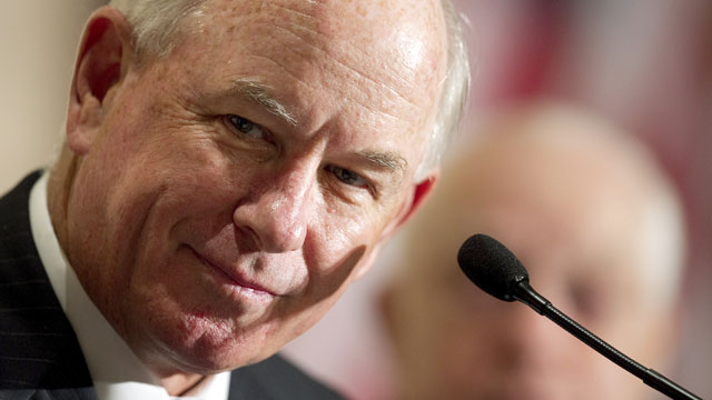 PHOTO: Former Assistant Secretary of State for Public Affairs P.J. Crowley speaks during a discussion on "New US Middle East Initiative and Policy on Iran" in Washington, DC, June 2, 2011.