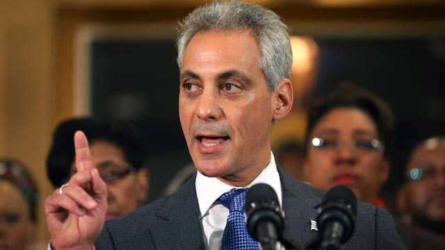 PHOTO: Chicago Mayor Rahm Emanuel speaks during a press conference with at St. Sabina Church on Jan. 3, 2013, in Chicago.
