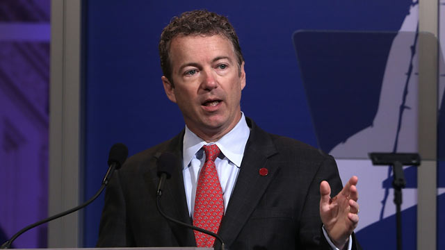 PHOTO: Senator Rand Paul, R-Ky., addresses a breakfast meeting of the 2013 annual Legislative Summit of U.S. Hispanic Chamber of Commerce, March 19, 2013 at Capitol Hilton Hotel in Washington, D.C.