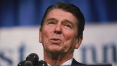 PHOTO: President Ronald Reagan addressing the National Association of Evangelicals in a speech calling the Soviet Union an evil empire, March 8, 1983.