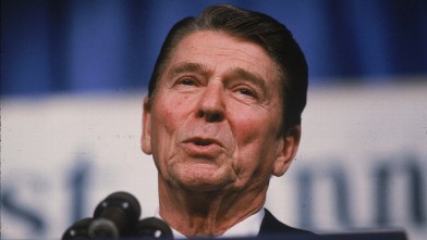 PHOTO: President Ronald Reagan addressing the National Association of Evangelicals in a speech calling the Soviet Union an evil empire, March 8, 1983.
