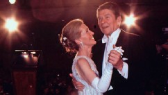 PHOTO: Newly elected President Ronald Reagan dances with his wife Nancy at the Inaugural Ball on Jan. 20, 1981.