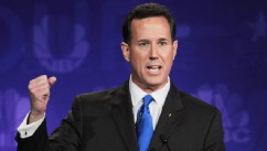 PHOTO: Former U.S. Sen. Rick Santorum speaks during a debate hosted by CNBC and the Michigan Republican Party at Oakland University in this Nov. 9, 2011 file photo.