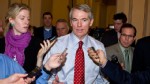 PHOTO: Senator Rob Portman, a Republican from Ohio, speaks to reporters following a meeting in Washington, D.C.