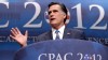 PHOTO: Mitt Romney delivers remarks to the Conservative Political Action Conference (CPAC) at the Marriott Wardman Park February 10, 2012 in Washington, DC.