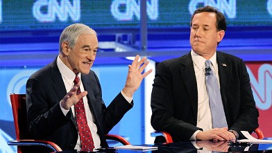 PHOTO: Ron Paul and Rick Santorum